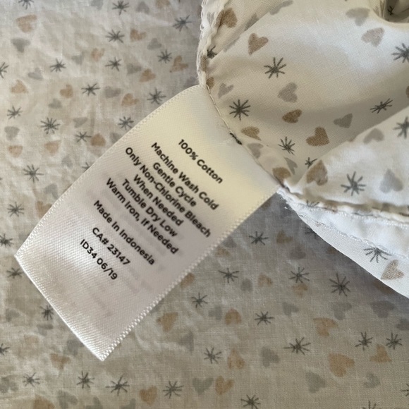 Talbots | 1X Plus Twinkle Heart Print Blouse White - Picture 6 of 13